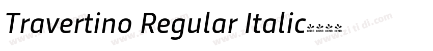 Travertino Regular Italic字体转换